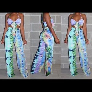Summer Wide-Leg Pant Set